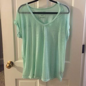 Oversized teal free people t shirt