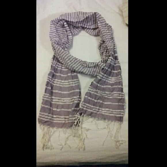 J. CREW lavender striped scarf