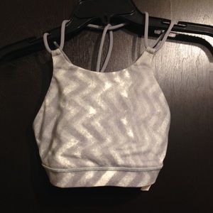 Adorable Lululemon gray/white sports bra