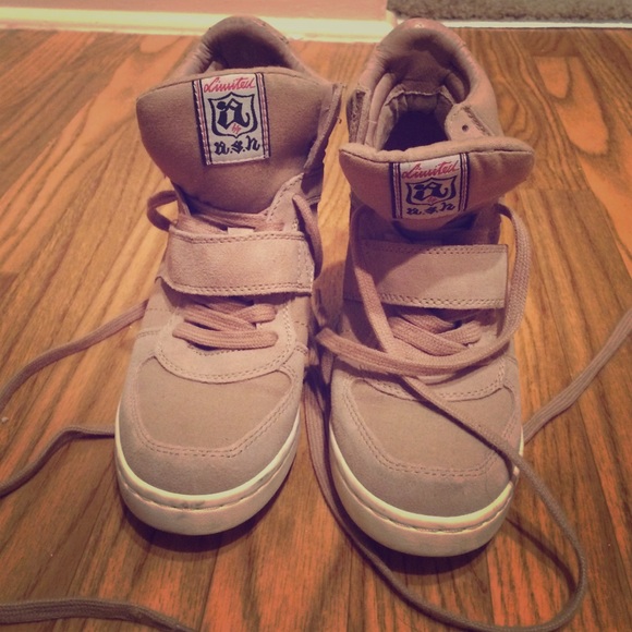 Ash Cream Colored Sneaker Wedges!