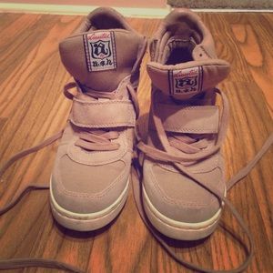 Ash Cream Colored Sneaker Wedges!