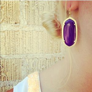 Kendra Scott "Elle" drop earrings in dark purple