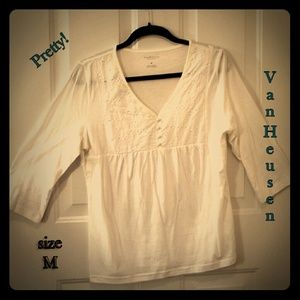 L👓k! Price drop! Gr8 white Vneck fop, emp-wst 🐼