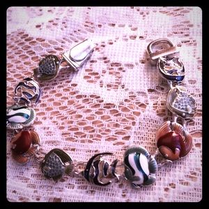 Nautical fish bracelet