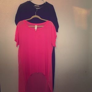 Hi low crew neck short sleeve shirt