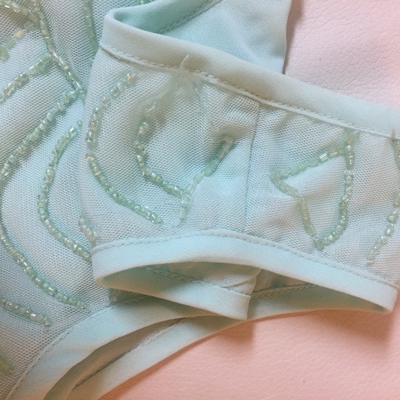 Aqua Beaded Tank Top - Picture 4 of 4