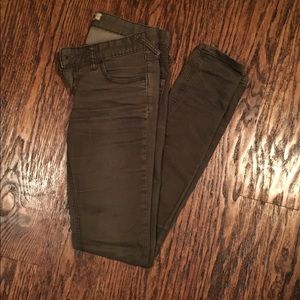 FP Skinny Jean, Army Green, Size 25
