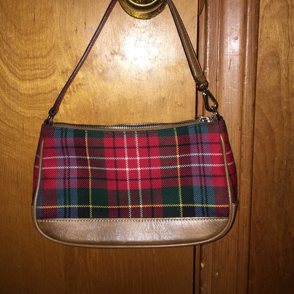 Limited Edition Holiday Red Plaid Coach Purse