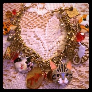 Couture Cat Charm Bracelet