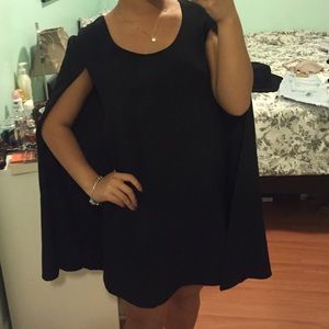 Black cape dress