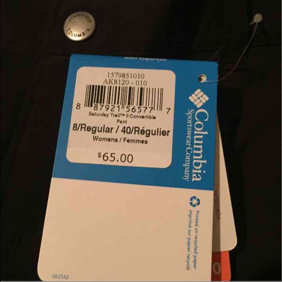 Columbia Zip Pants/shorts