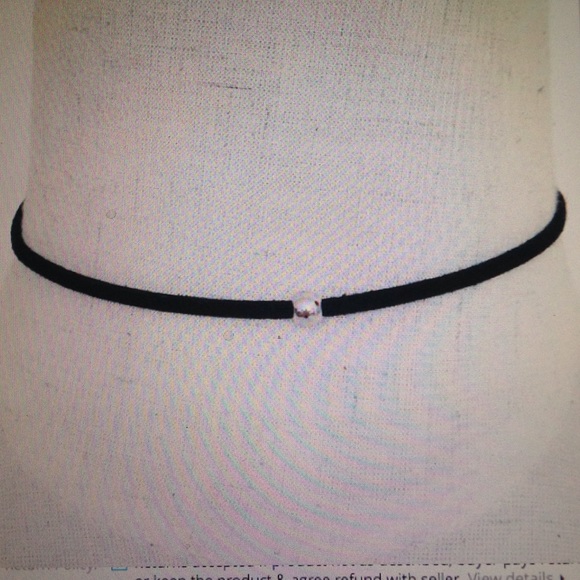 Leather with Bead simple choker