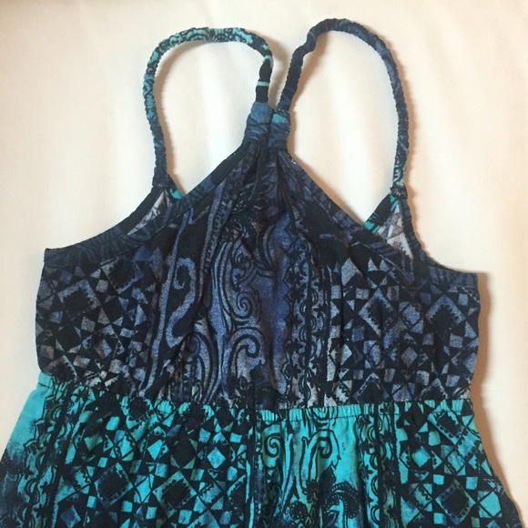 Teal Patterned Racerback Tank - Picture 4 of 4