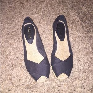 Ralph Lauren black wedges