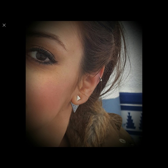 Women Triangle Earrings Punk Jewelry Stud Earrings - Picture 3 of 4