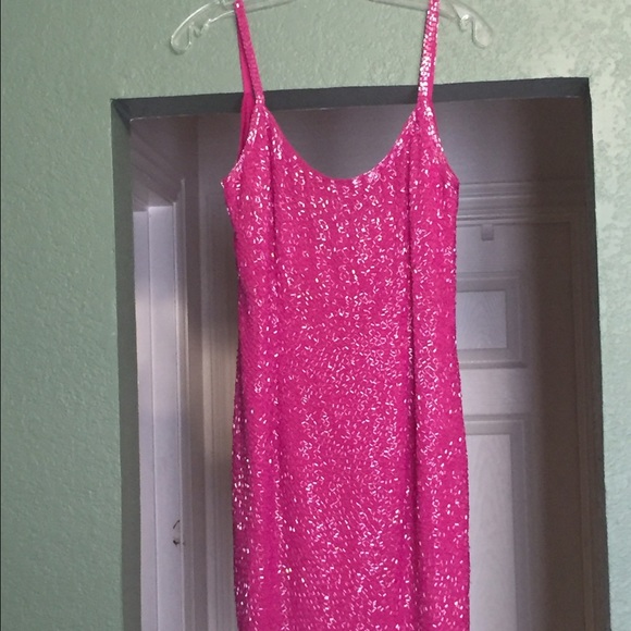 Pink sequin dress