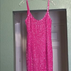 Pink sequin dress