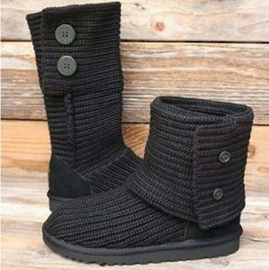Black UGG Boots kids size 6 or women's 8
