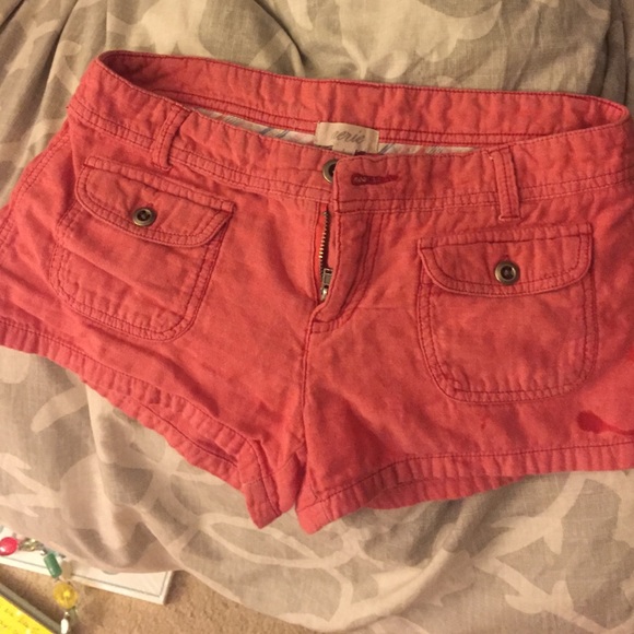 Aerie size 2 salmon colored linen shorts