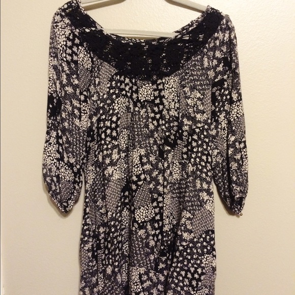 Black and White Patterned Dress