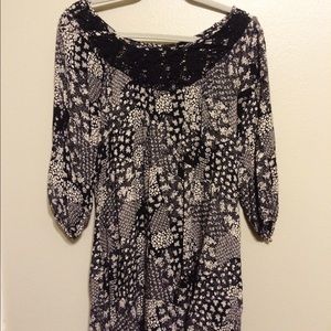 Black and White Patterned Dress