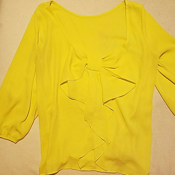 Yellow Bow Back top