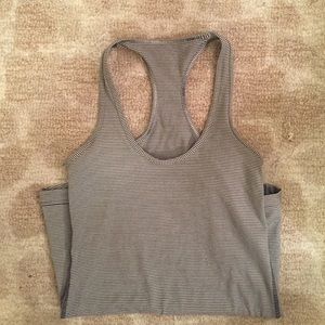 lululemon navy/white racerback striped tank