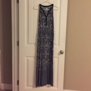 Blue and White Paisley Maxi Dress by Old Navy