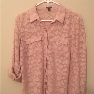 Ann Taylor sheer camp sleeve top, size 4.