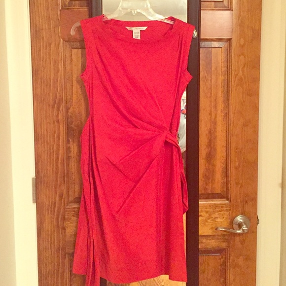 Diane von furstenberg red summer wrap dress