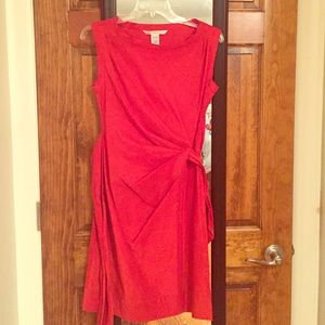 Diane von furstenberg red summer wrap dress