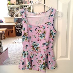 Lavender floral shirt