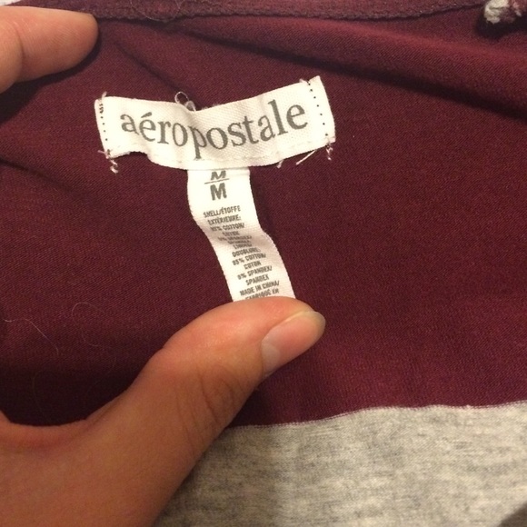 Burgundy and gray striped dress - Picture 3 of 3