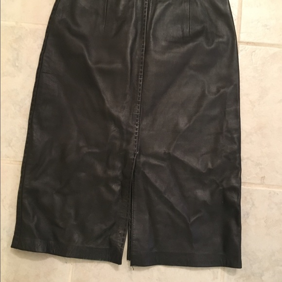 INC International Concepts Dresses & Skirts - Leather pencil skirt.Has a tiny hole on the seam