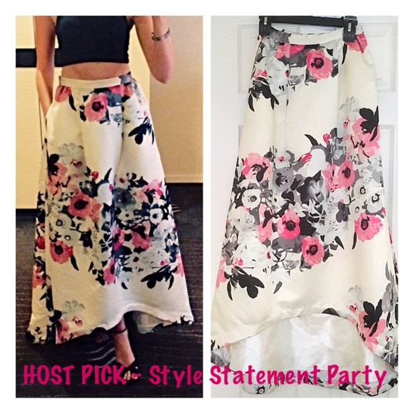 💞HP💞 Parker Lenore Floral Satin Skirt