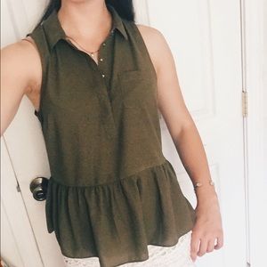 American Eagle Peplum Top