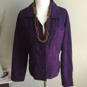 Purple faux suede jacket