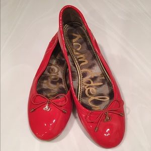 Sam Edelman flats, red patent leather, size 7.5