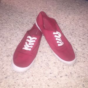 City sneaker red faux keds