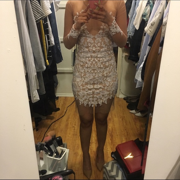 For love and lemons Lacey nude dress