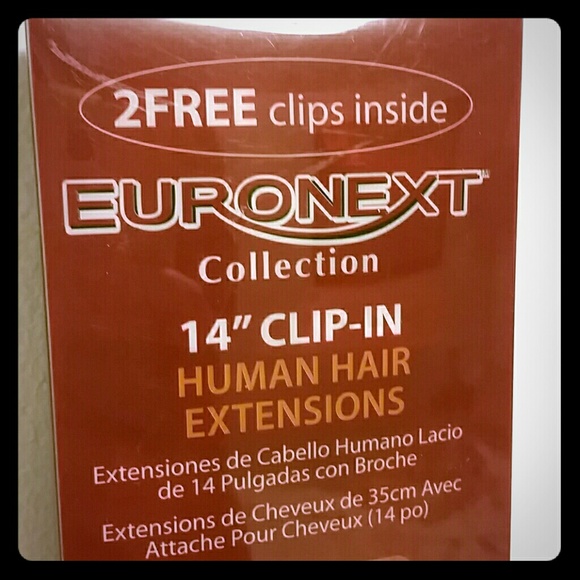 Chestnut Brown Euronext 14" human hair extensions.