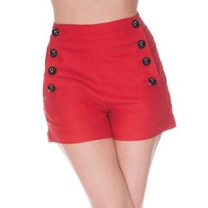 🌟FLASH SALE🌟 Voodoo Vixen Red High Waist Shorts