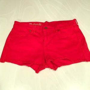 Madewell Denim cutoff shorts, Red