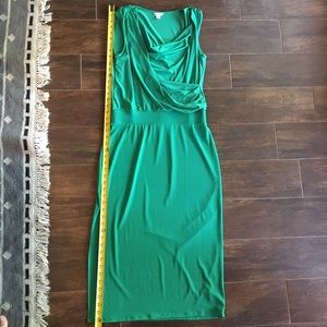 Calvin Klein jersey dress in jade green