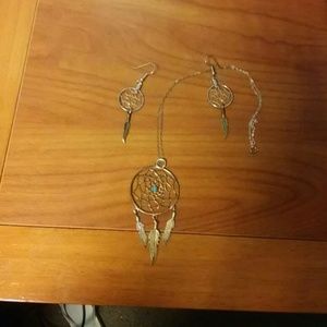 Dreamcatcher Necklace and Earrings
