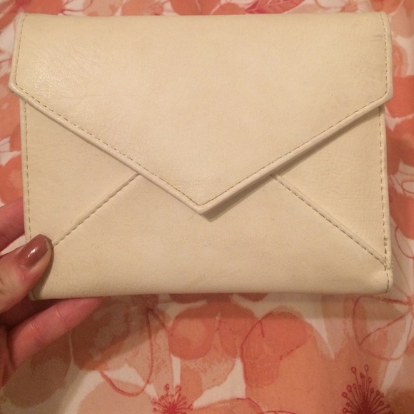 Cream envelope clutch/wallet