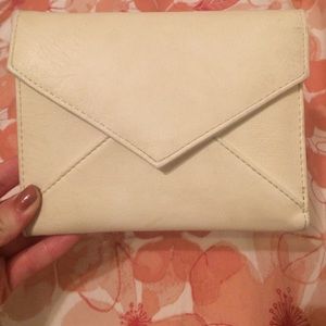 Cream envelope clutch/wallet