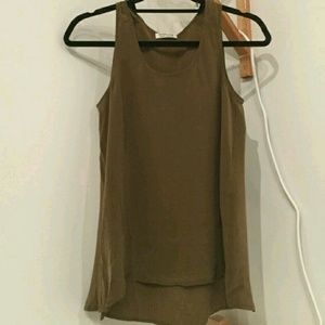 Everlane Brown Silk Tank Top