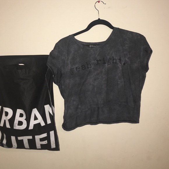 Yeah right t shirt that's cropped.