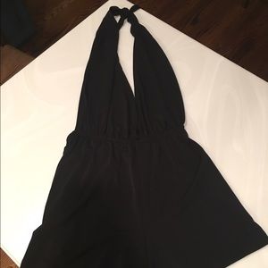 Brandy Melville Esme Halter Romper, black, small
